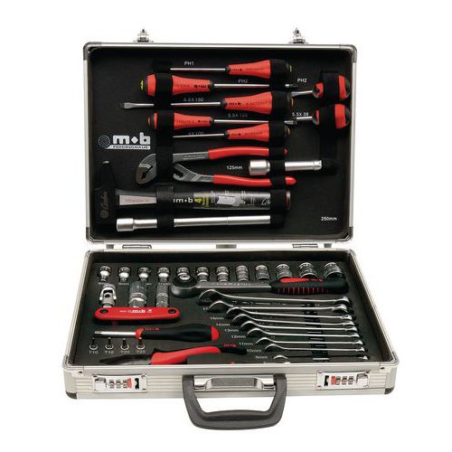 VALIGETTA ALLUMINIO + COMPOSIZIONE 51 UTENSILI,