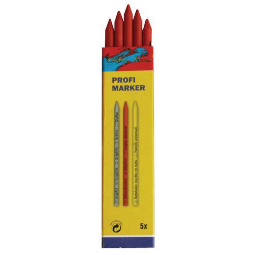 ASTUCCIO 5 MINE PROFI-MARKER ROSSO ROUGE,