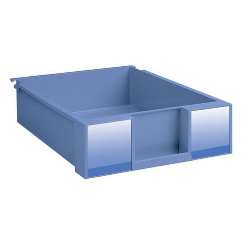 Lotto di 10 Cassetti 9cm Blu con etichette Blu,