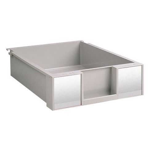 Lotto di 10 Cassetti 9cm Grigi con etichette Assortite,