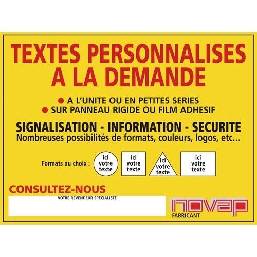 Targa 600x400 mm testo personalizzato,