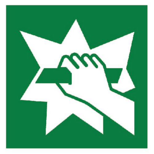 Cart. Alluminio rompere in caso 200x200mm di emergenza,