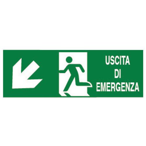 vsafety 14002bj-s segno di usca antincendio, freccia | WhichOne