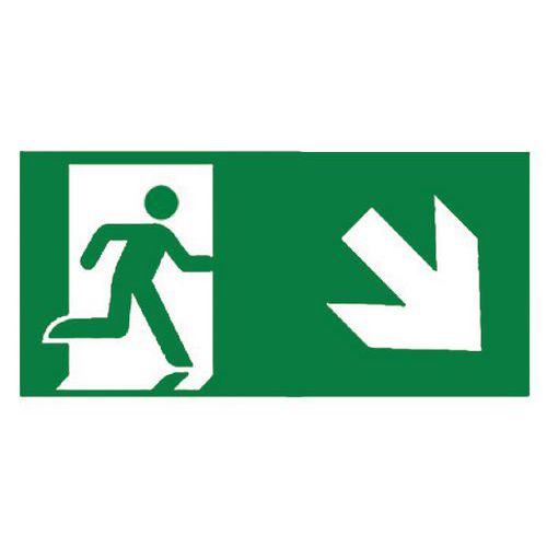 Cart. Alluminiouscita di emergenza in basso 250x500mm a dest,