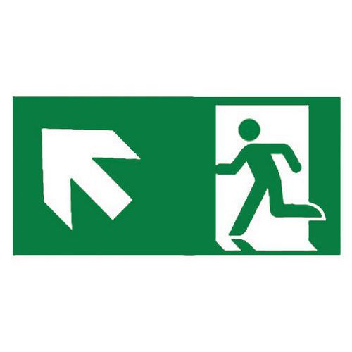 Cart. Alluminio uscita di emergenza avanti 250x500mm a sinis,