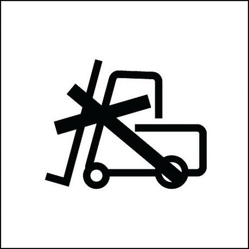 Cartello Adesivo Non Elevat120X120 Utilizzcarrelli,