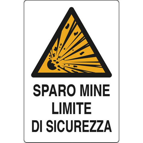 Cart. Alluminio sparo di mine 500X350 limite di sicur,