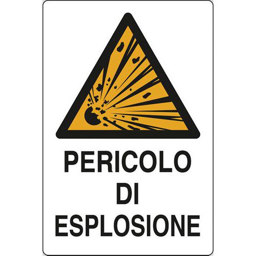 Cart. Alluminio pericolo 500X350 Di Esplosione,