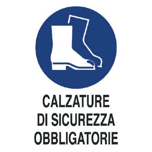 Cartello di obbligo - Calzature di sicurezza obbligatorie - Manutan Italia