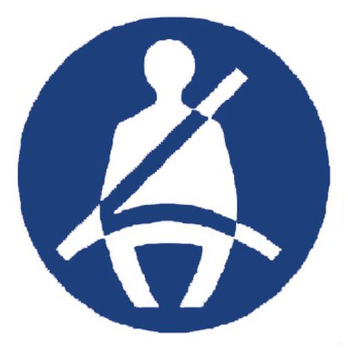 cartello alluminio 35x35 cm allacciare cinture sicurezza,