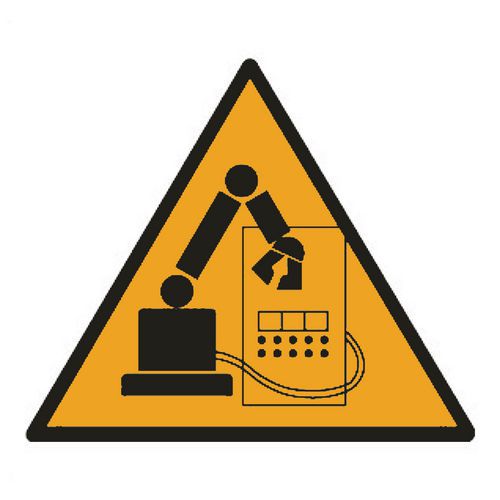Cart. Alluminiopericolo Robot 200 x 200 mm In Movimento,