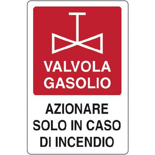 Cart. Alluminio valvola 180x120 Gasolio,
