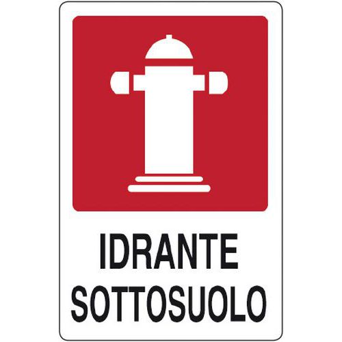 Cart. Alluminio idrante 180x120mm Sottosuolo,