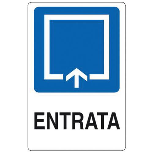 Cart. Alluminio indicazione 500X350mm Entrata,