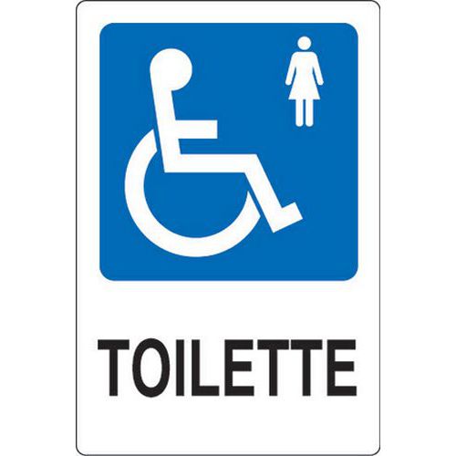 Cart. Alluminio toilette 500x350mm disabili donne,