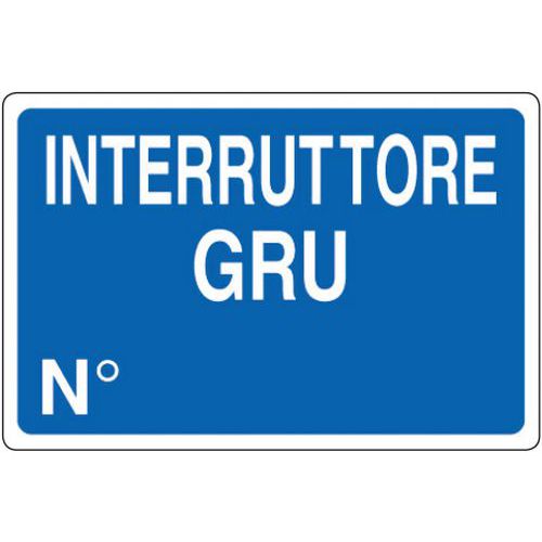 Cart. Alluminio interruttore 500X350mm gru n°,