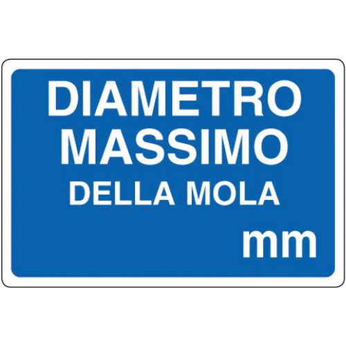 Cart. Alluminio Diametro massimo 500X350mm della mola,