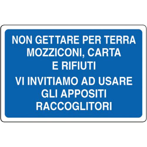 Cart. Alluminio Non gettare 500X350mm rifiuti,