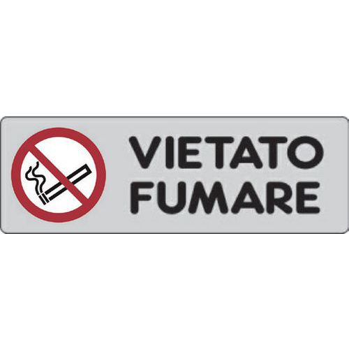 Targhetta per interni - 100x300mm Vietato fumare,