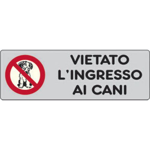 Cart. Alluminio vietato L' 100x300mm Ingresso Ai Can,