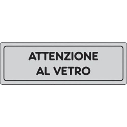 Cart. Alluminioattenzione Al 300x100mm Vetro,