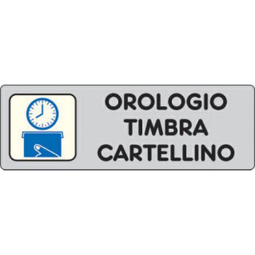 Cart. Alluminioorologio Timbra 300x100mm Cartellino,