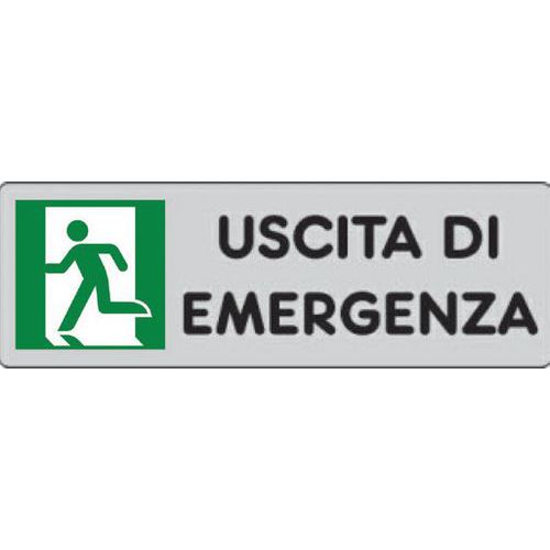 Cart. Alluminiouscita Di 300x100mm Emergenza A Sin,
