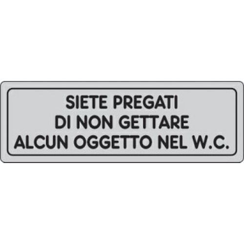 Cart. Alluminiosiete Pregati 100x300mm Di Non Gettare,