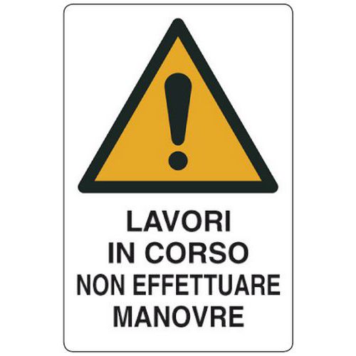 Cart. Alluminio Lavori in corso non 500X350 effettuare mano,