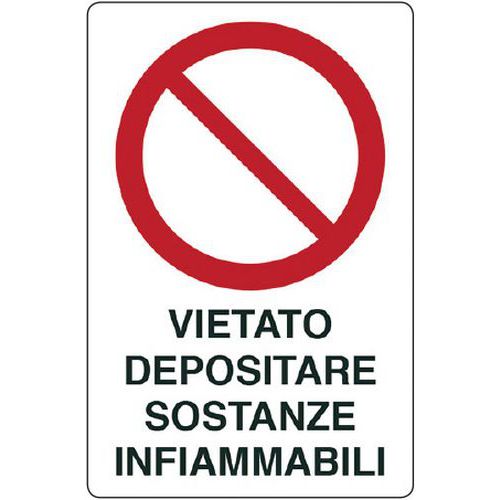 Cart.Alluminio vietato deposit 180x180mm Sost infiamm,