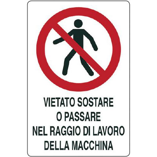 Normaluz Segnale Adesivo 'Vietato Passaggio' In Acciaio Inox 5x20 Cm, Grigio - 2