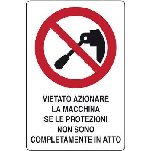 Cartello Vietato l'accesso - B - Alluminio 765x270 mm