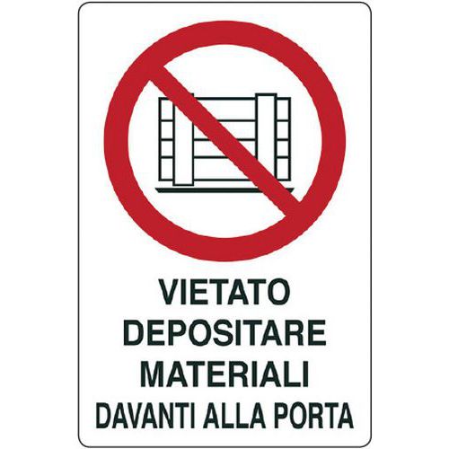 Cart. AlluminioVietato deposit 500x350mm davanti alla p,