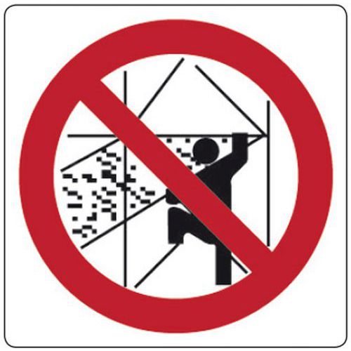 Cart. Alluminiovietato Salire e scendere all'esterno 120x120,