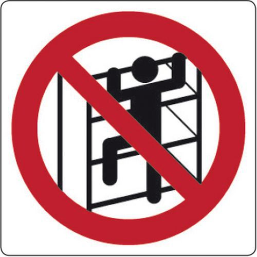 Cart. Alluminiovietato arrampicarsi 120x120mm Sugli scaffali,