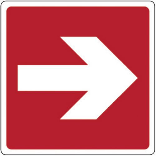 Cart. Alluminio freccia 350x350 destra,