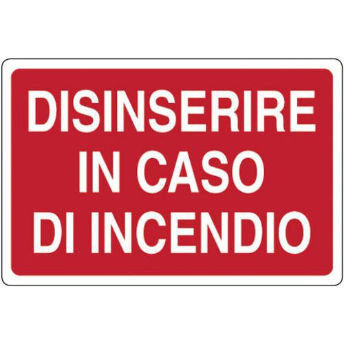 Cart. Alluminio disinserire In 300x200mm Caso Di Incendi,
