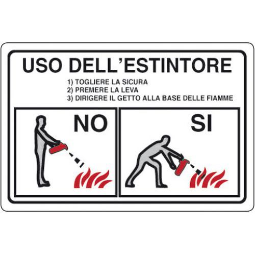 Cart. Alluminiouso Dell' 120x180mm Estintore 1 Tog,