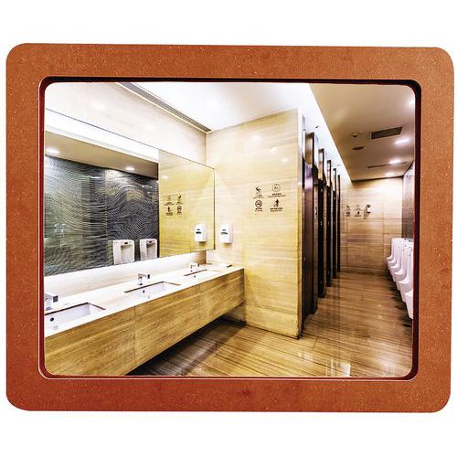 Specchio infrangibile arancione - 46,5 x 36,5 cm - Kaptorama,