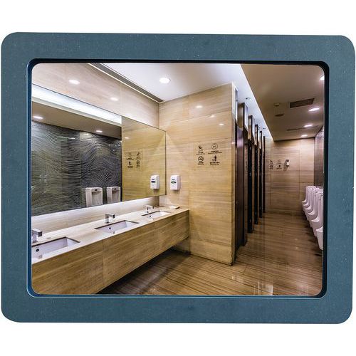 Specchio infrangibile blu - 46,5 x 36,5 cm - Kaptorama,