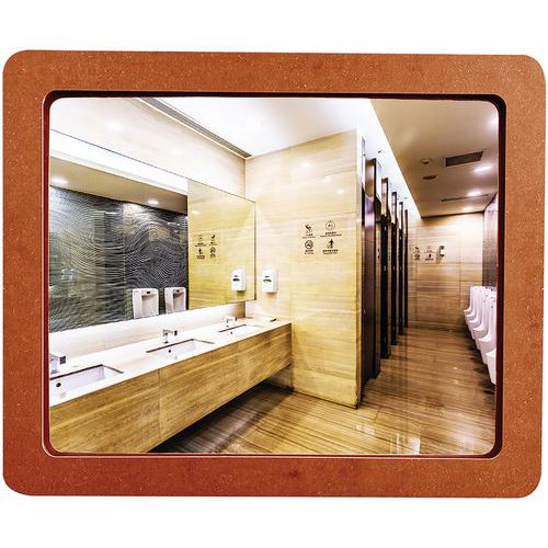 Specchio infrangibile arancione - 54 x 44 cm - Kaptorama,