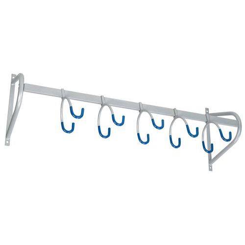 Portabiciclette da parete sospeso - 5 posti - Manutan,