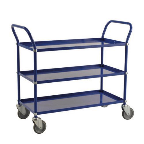 carrello COLORE 3 ripiani met. 2 maniglie blu,