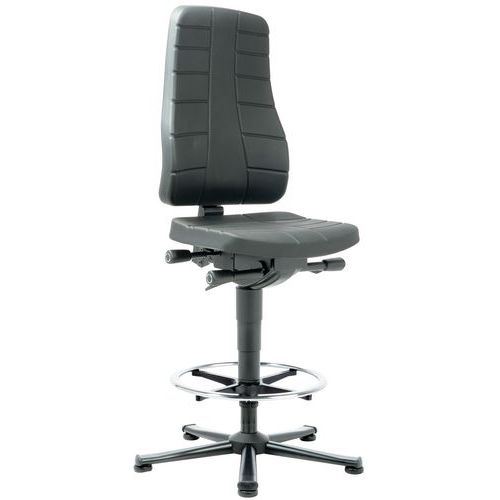 Sedia da officina su piedini Tipo: 9641 Ass H Max:85 cm,