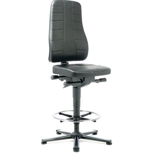 Sedia Alta Da Officina All-In- One H Min:58 ma t.Base:Plasti,