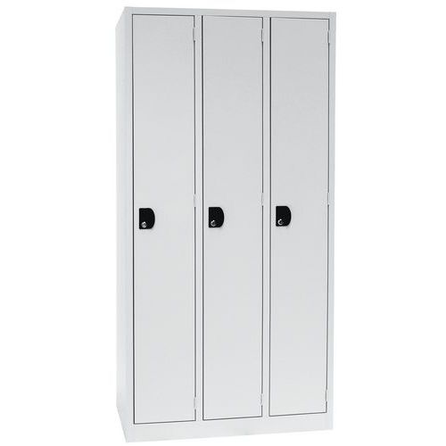 Armadietto 1 anta/3 colonne 900x500x1800 mm grigio,