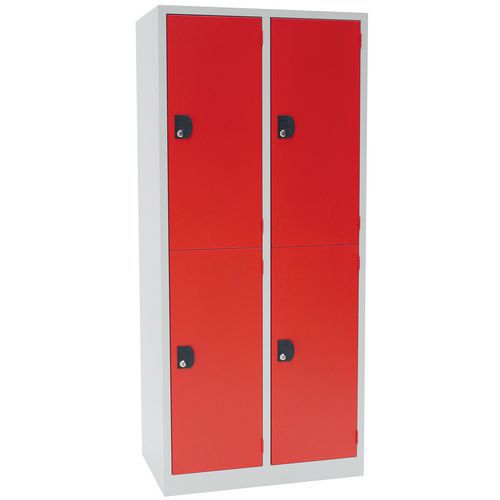 GUARDAROBA 4 ANTE 180x80x50 GRIGIO/ROSSO,