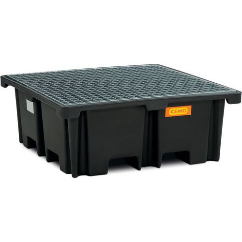 Contenitore pallet-PE 400/4 - 120x120 - Griglia acciaio galv,