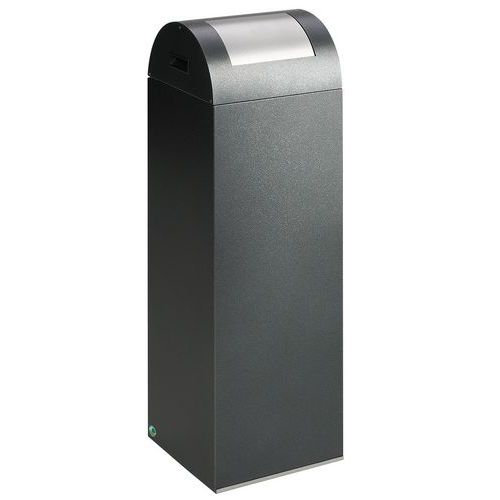 Pattumiera per la raccolta differenziata - 85 L - grigio antracite botola argento,