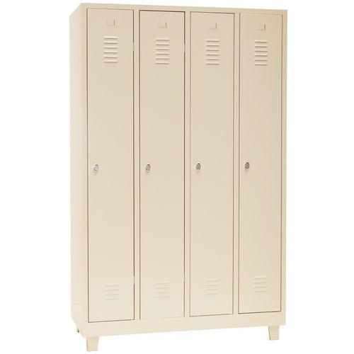 Armadietto sporco/pulito beige con portalucchetto,